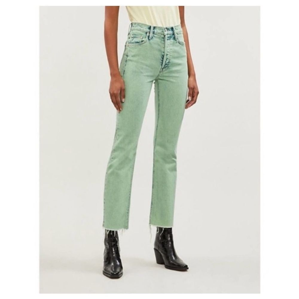 Mother Superior The Tripper Crop Fray Jean In Juicy Fruit Fern 29